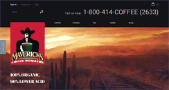 Desktop Screenshot of maverickscoffee.com